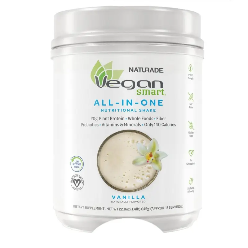 VeganSmart All-In-One Nutritional Shake Dietary Supplement | 20g Protein, Fiber, Vitamins & Omega-3 | Edible Healthcare Fitness Powder