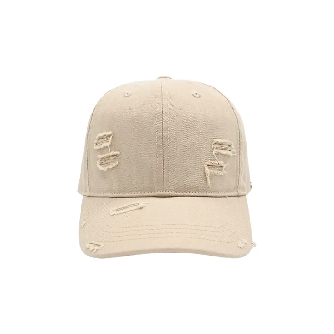 GUANHU Apricot Baseball Cap for Men Women, Adjustable Cotton Distressed Hat with Curved Brim, Breathable Sun