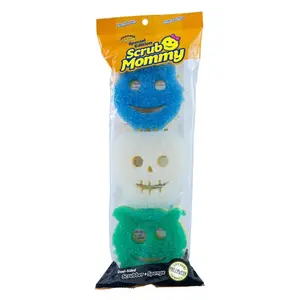 Scrub Mommy Special Edition Halloween Dish Sponge - Scratch-Free, BPA Free, Polymer Foam, Stain & Odor Resistant, 3ct Kitchen Sponge