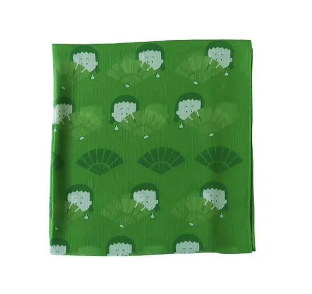 Angry Little Asian Girl Green Fan Scarf