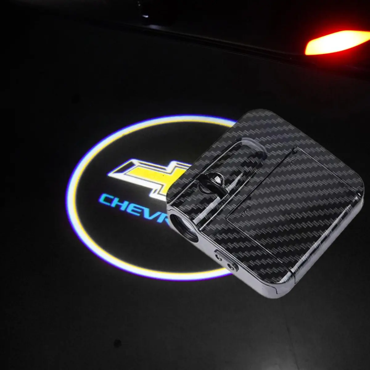 2pcs LED Car Door Projector Light for Chevrolet - 30+ Brands Available, HD Wireless Sensor Welcome Lamp