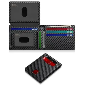 Wallet for Men Slim RFID Blocking Leather Credit Card Holder Wallet for 14 Cards, Bifold Minimalist Thin Wallet with 2 ID Windows & Cash Slot, Front Pockt Carteras Para Hombres, Birthday Gifts for Men
