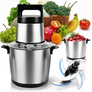 Electric Large  Processor,6L Meat  Stainless Steel for , Heavy-Duty Meat Blender Mincer with 2 Speed& 6 ,1200W Electric    for Meat,,Hunt & Meal Prep
