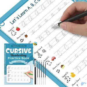 Cursive Handwriting Kits Groove Cursive Handwriting Practice Copybook for Adults  Letter Tracing Book with Special Ink for Master Letters  Learning Supplies, 10. 2 x 7. 1
