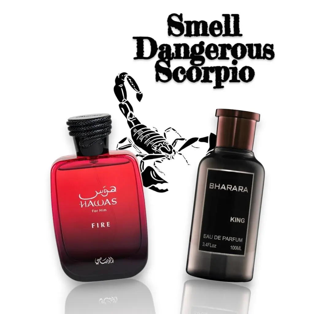 Oudlash Scorpio Zodiac Bundle | Bharara King + Hawas Fire | Men's Fragrance | 100 ML 3.4 OZ | Eau De Parfum | Bergamot - Lemon & Apple