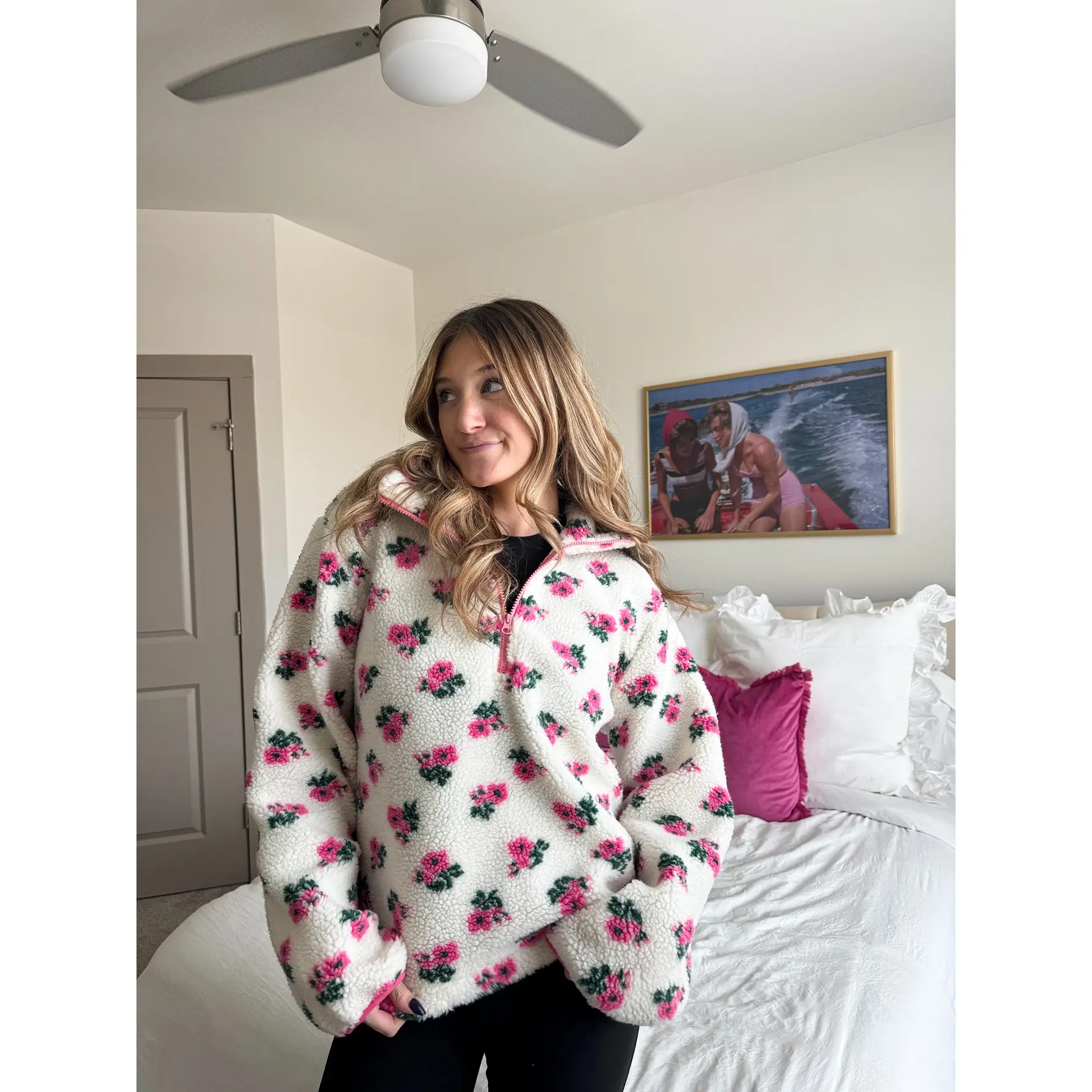 Pink Petals Sherpa Pullover Pink Petals Sherpa Pullover