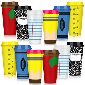 12/24 Pcs Teacher Appreciation Cups Gifts Bulk Teacher Gifts 24 oz Reusable Plastic Coffee Cups Appreciation Tumblers with Lid for Students Teachers Employees Team Members Educators for Teachers' Day End of Year School Back to School Gifts Party Favor