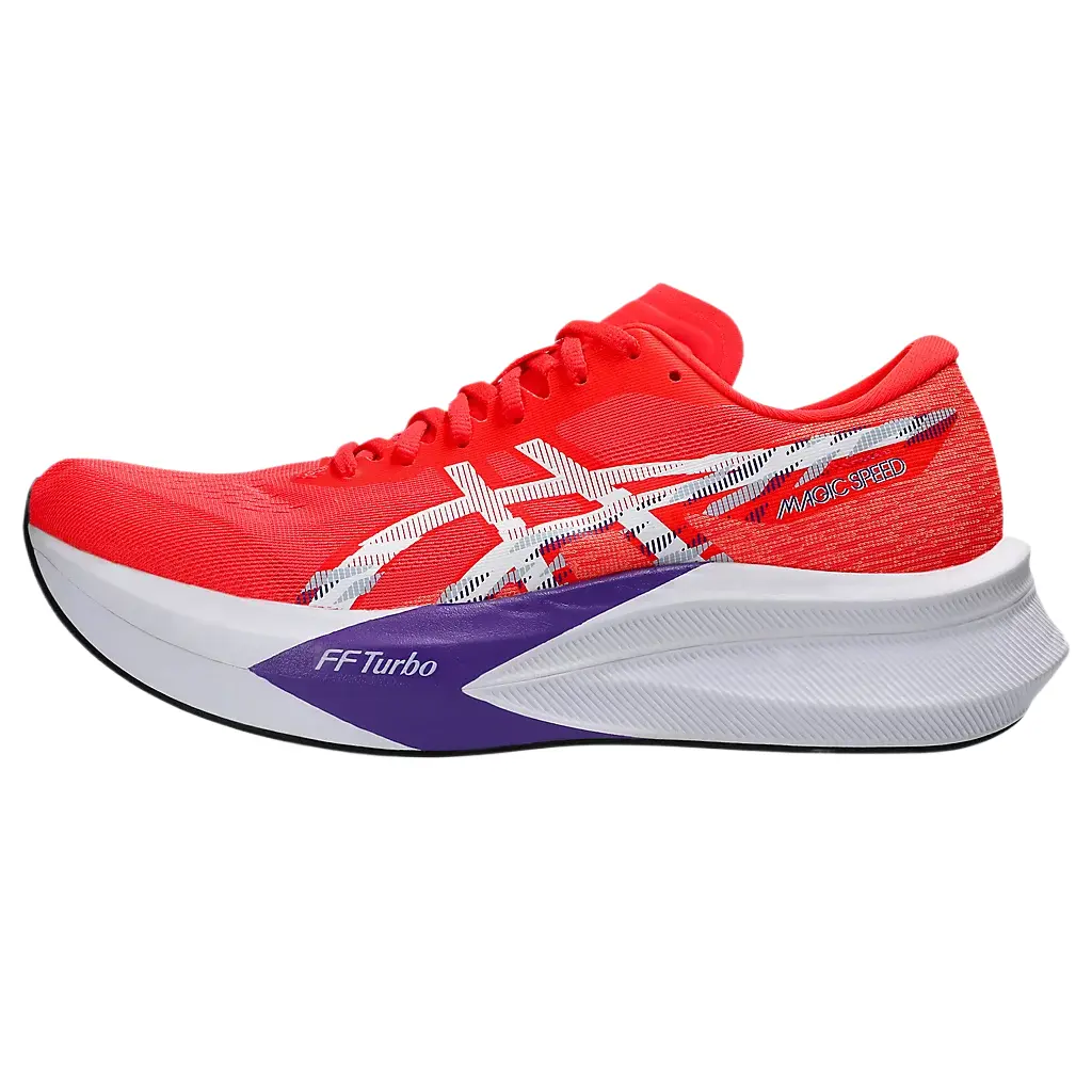 ASICS Magic Speed 4 Cushioning Low Top FF Blast Grip Rubber Racing Running Shoes Men's Red Stylish Comfortable 1011B875-600