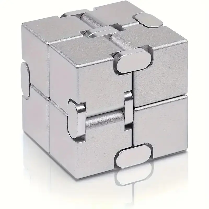 Metal Infinity Cube, Fidget Cube, 1 Count Creative Finger Toy, Stress Relief Toy for Adults & Teens, Party Favors for Birthday, Wedding, Festival