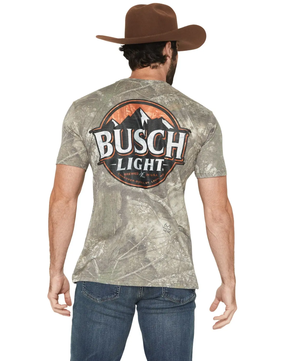 Buckwear Men's Men'S Busch Blaze Camo Print Short Sleeve Graphic T-Shirt - 6751