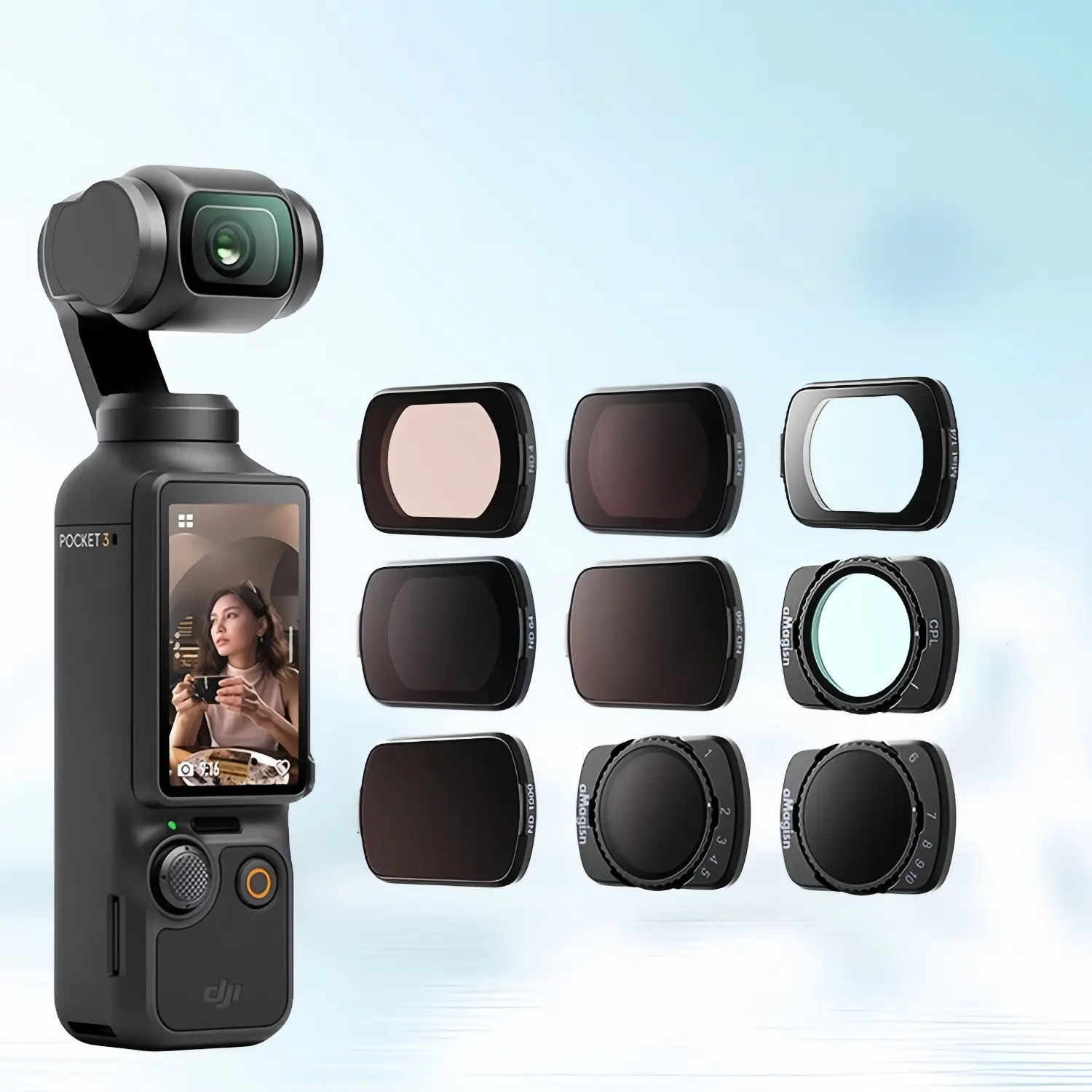DJI Osmo Pocket 3 Camera Filter - Ultra thin, magnetic, multifunctional (ND, CPL, Mist), DSLR grade optical glass, suitable for various shooting scenarios, photos and videos, Photography Camera Accessories, Video Recording Accessories