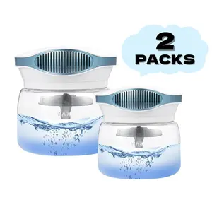 2 Packs Air Purifiers with LED Lights for Bedroom Humidifier Room Appliances Water Filter Air Purifier for Home Aroma Diffuser with LED Light