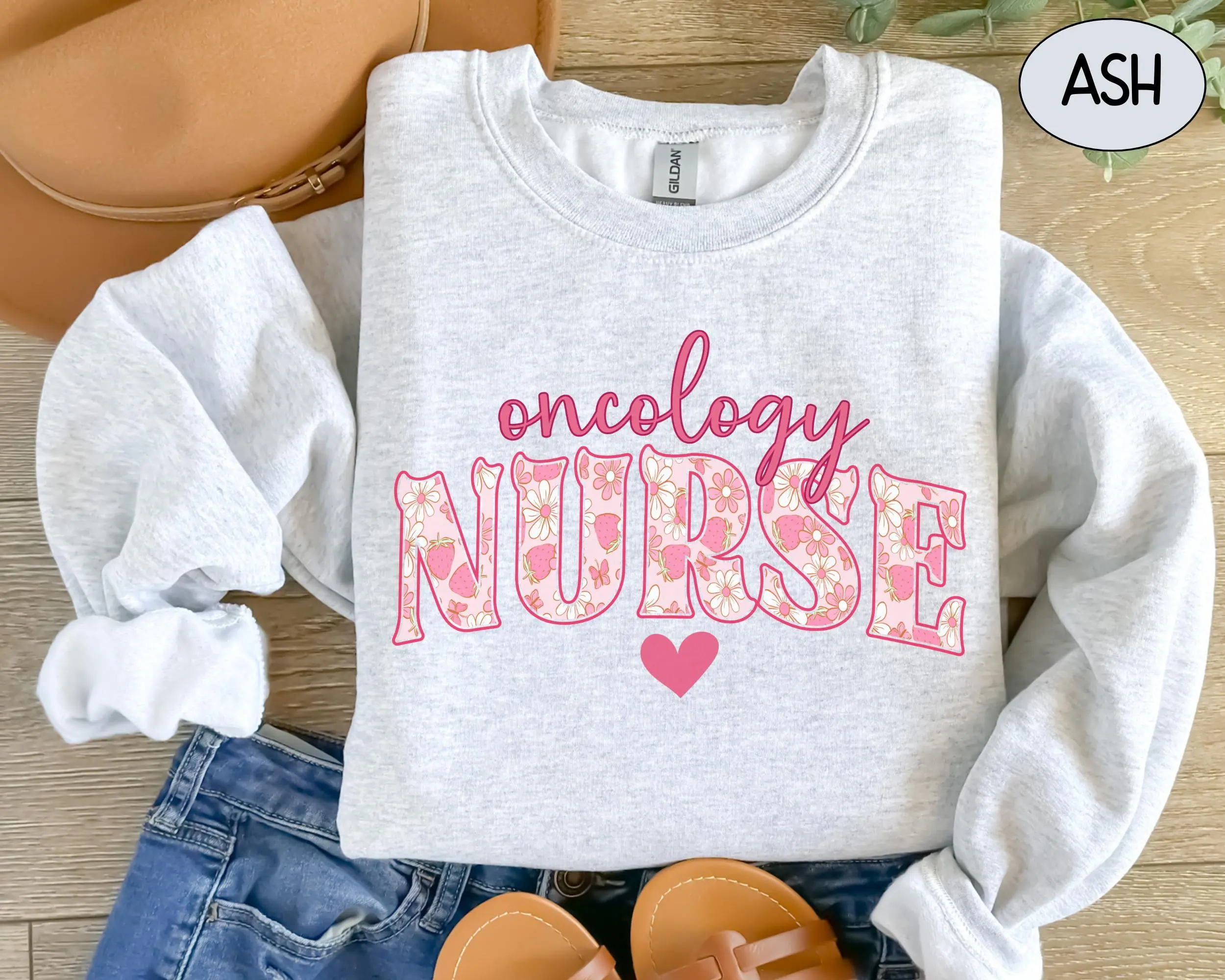 Oncology Nurse T-Shirt Or Sweatshirt, Cancer Nurse Tshirt, Oncology RN Certified Gifts For PEDS ONC Nursing Shirt T-shirt Crewneck Bottom