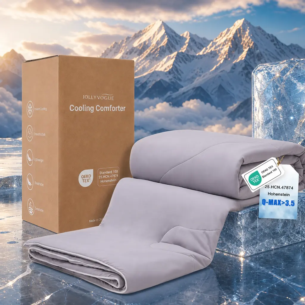 JOLLYVOGUE Bamboo-Derived Rayon Cooling Blanket - Summer Cooling Comfort for Hot Sleepers, Ice Cream Design, Oversized, Breathable, Lightweight, Comfy Bedding, Teenage Bedroom Accessory, Machine Washable