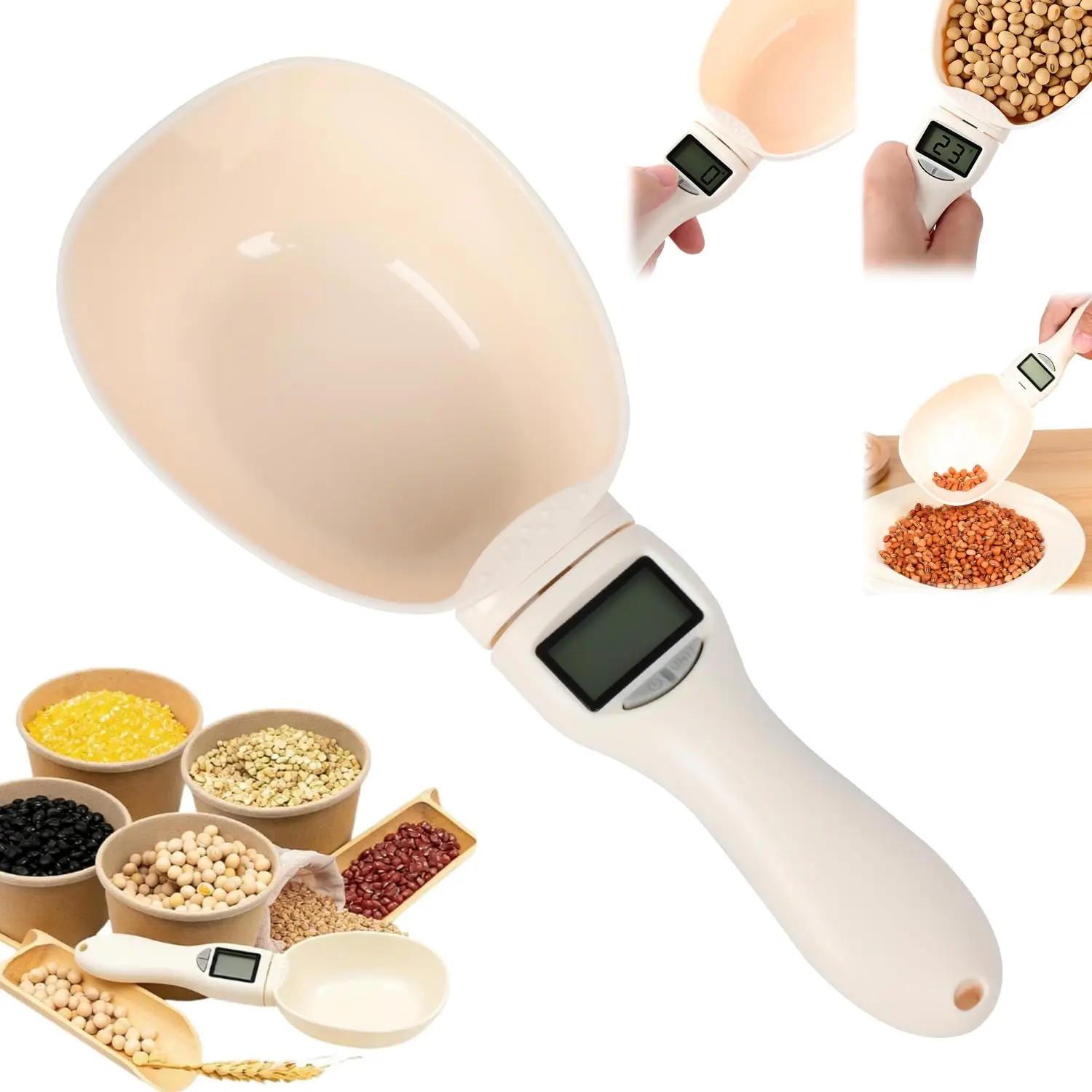 Digital Measuring Spoon Scale,Electronic Food Measuring Scale,Food Weight Scale Grams and Ounces,800g/0.1g High Precision Digital Kitchen Food Scale with LCD Screen,Household Weighing Scoop mothers day mug