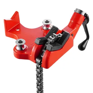 VEVOR Heavy-Duty Pipe Chain Vise,  , 1/4" - 6" Pipe Capacity, 28" Rugged Chain & Cast Iron Base, Industrial-Grade Pipe Clamping for Plumbing, Automotive Repairs, Metalworking