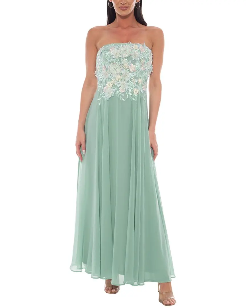 Oleg Cassini Embellished Maxi Dress