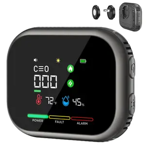 VASAIKO HD16 Smart Home Guardian Air & Temp Monitor 6-in-1 Portable Detector with Natural Gas Detection Temperature Humidity Sensors High-Definition Display Accurate Alerts