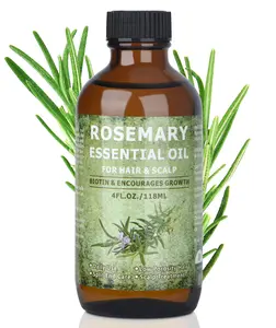 【Nature's Gift】Rosemary Oil for Hair 4.0oz with Jamaican Black Castor Oil and Jojoba Oil - Nourishing for Dry, Damaged Hair, Split Ends,