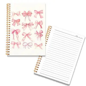 Butterfly Bow Notebook, Women's Aesthetic Journal, Fashion Office Supplies, Girly Office Supplies, 5.5x8.3 Inches, 50 Pages, School Stationery, Planner Notebook