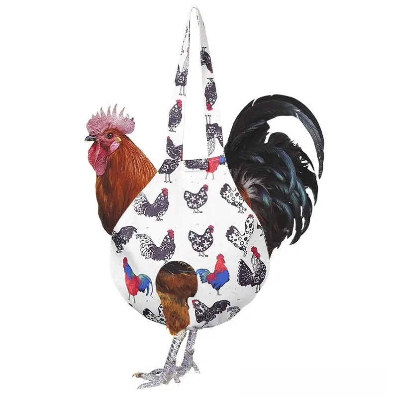 Rooster Print Pet Chicken Carrier Bag, Portable Breathable Practical Fabric Tote for Chickens & Ducks, Ideal for Farming & Animal Lovers, Transport