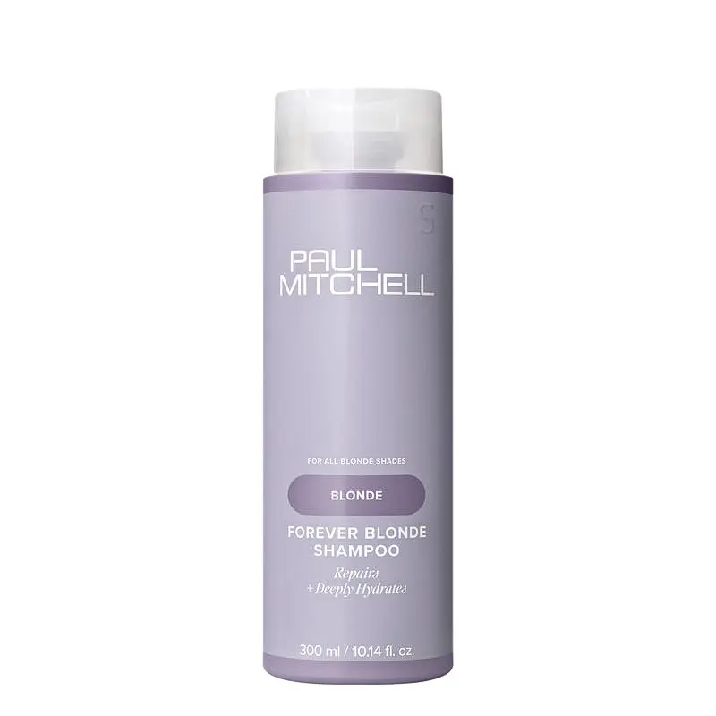 Paul Mitchell Forever Blonde Shampoo with KerActive Protein, Sulfate-Free Haircare for Bleached & Color-Treated Hair, Repairs & Hydrates, Gluten Free, Cucumber Scent, Scented, Conditioner, Bleach Hair, Chemically Treated, Hydrating, Gel Form