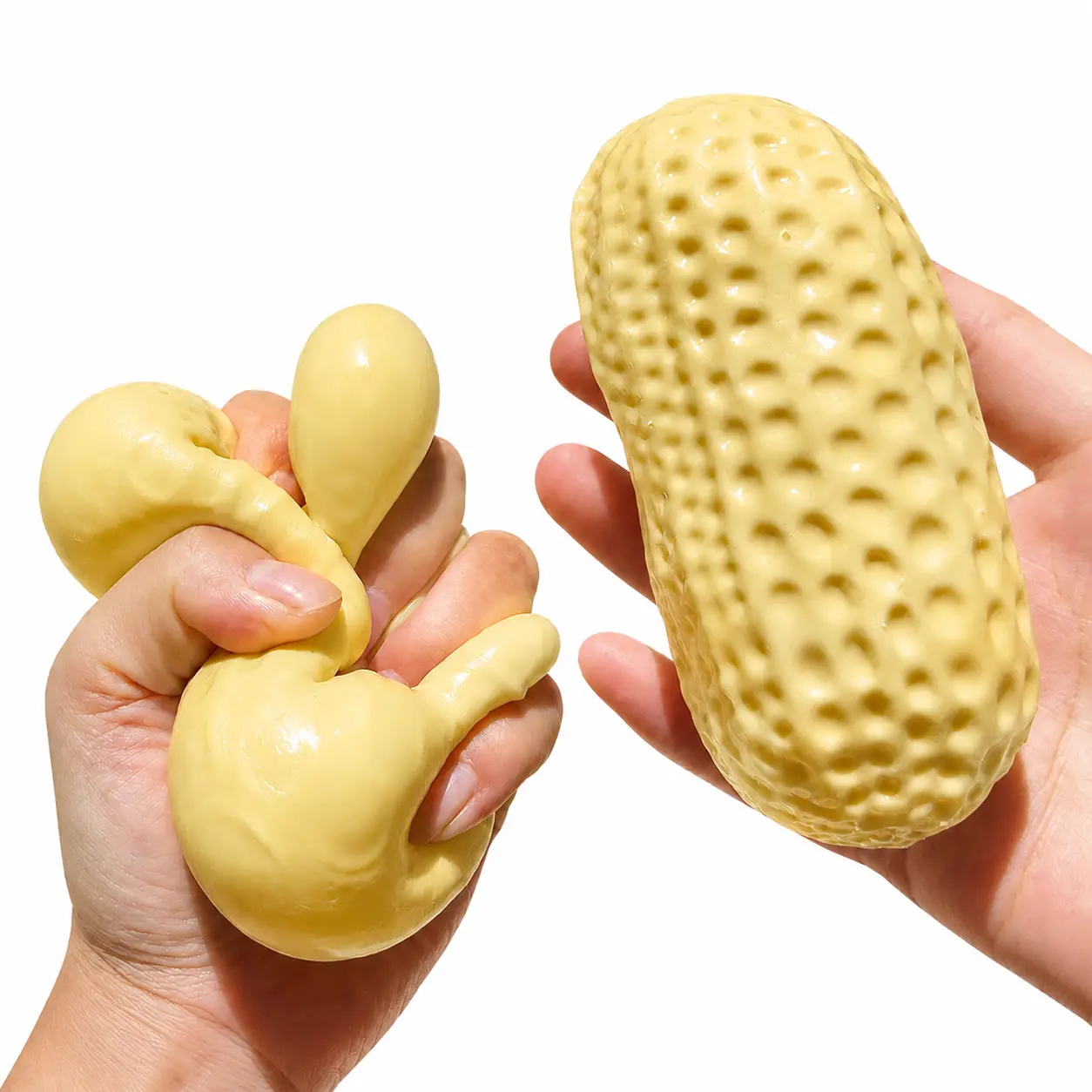 Peanut Shaped Fidget Toy, Petrolatum Filled Non-Rebound Squeeze Toy,Soft Collapse Sensory Decompression Toy for Adults Stress & Anxiety Relief