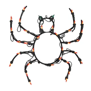 Northlight 15" Lighted Spider Halloween Window Decoration