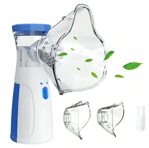 Portable Nebulizer Machine - Compact Handheld USB Rechargeable Nebulizer with Mesh Separator, USB Plug, Included Accessories, for Adults & Children, Home Facial Hydration Device (Battery Not Included)