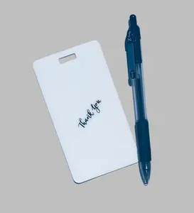 Vertical Erasable Badge with Ballpoint Pen (black ink) Zebra