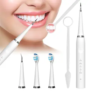 #SummerVibes 2 In 1 Plaque/Tartar Remover for Teeth & Eleatric Toothbrush, Oral Care Teeth Cleaning Kit Dental Calculus Remover with 5 Adjustable Modes, USB Rechargeable Portable Personal Dental Care Kit