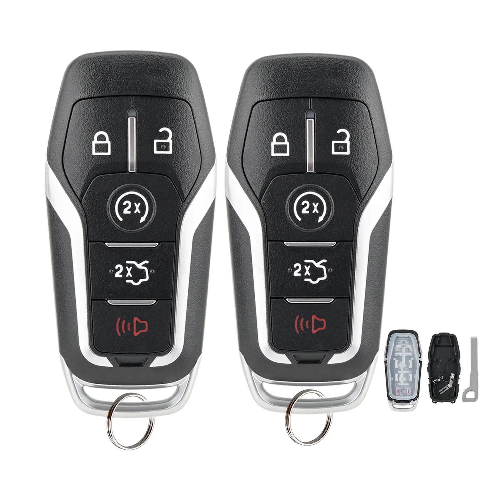 2 Replacement Keyless Remote Smart Key Shell Case For Ford Explorer Fusion Mustang Edge  Lincoln MKZ MKC MKX 2013 2014 2015 2016 2017, Car Key Accessory, Key Fob Covers