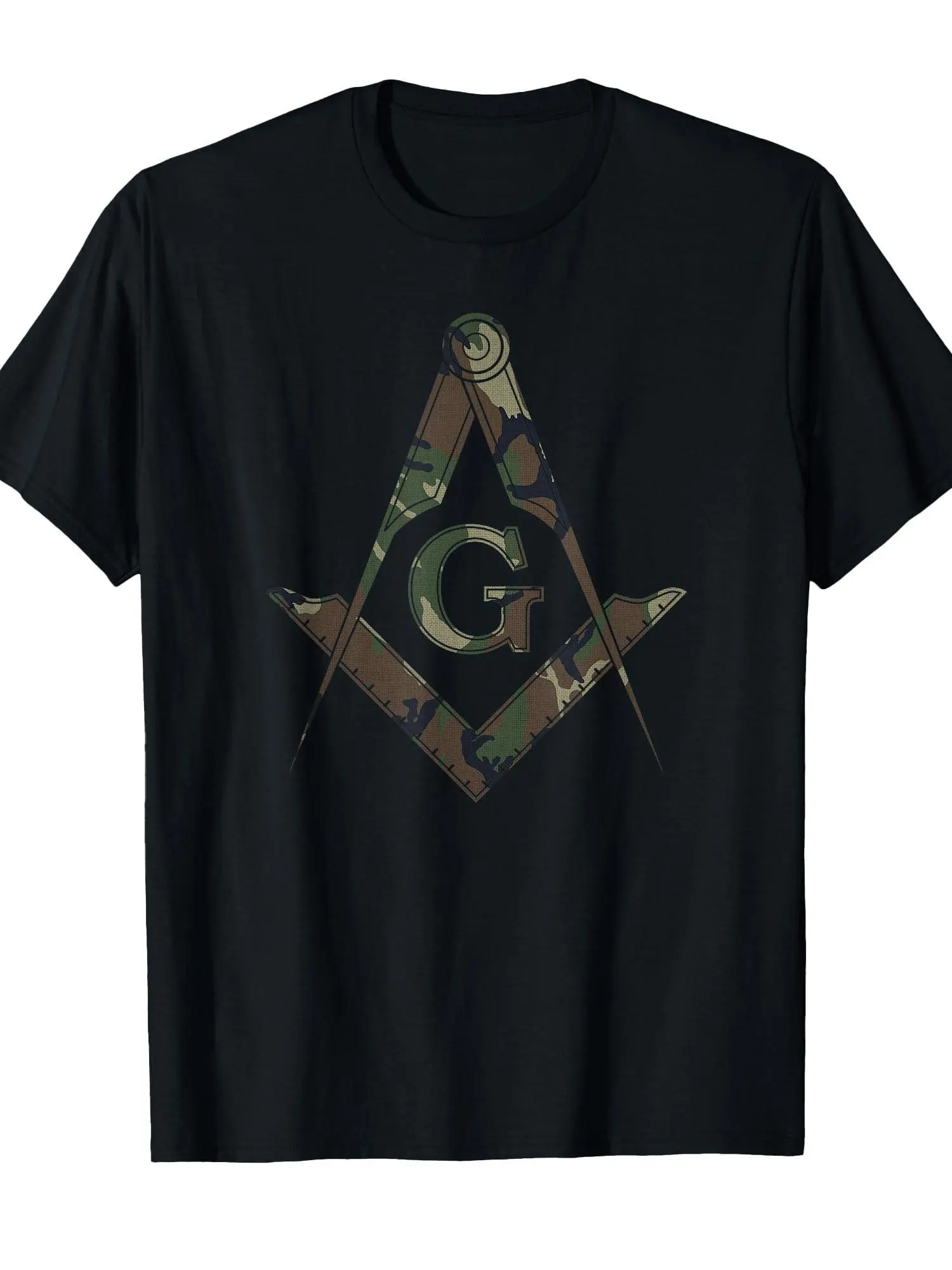 Freemason T-Shirt Featuring a Masonic Camouflage S unisex soft cotton short sleeve t shirt, vintage graphic casual tee for men women teens, perfect birthday holiday gift for camping travel gym daily street casual wear