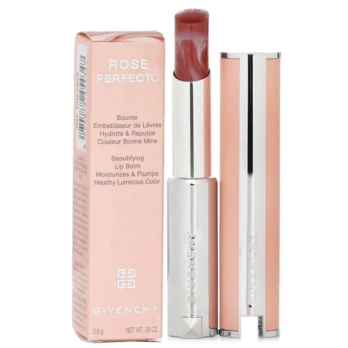 Givenchy Rose Perfecto Beautifying Lip Balm - #501 Spicy Brown, Shea & Hyaluronic Acid Infused, Hydrating Oil-Infused Lip Care Cosmetics, 2.8g/0.09oz, Hydrate