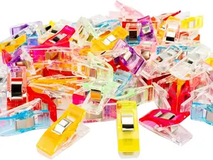 100pcs Multi-Purpose Sewing Hooks with Tin Box Pack, Assorted Colors.