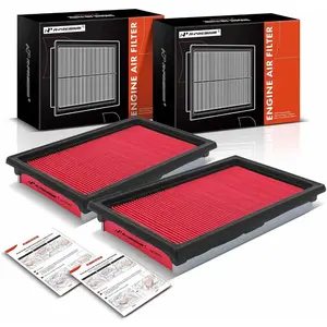 2-PC Engine Air Filter Compatible For Infinit Q50,Nissan Cube,NV200,Versa, 2007-2021, 3.5L 3.7L, Flexible Panel, Replace# 16546-ED500