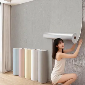 3D Linen Wall Stickers with Natural Texture - Easy to Apply, Transforms Your Home Decor with Warmth and Style diy