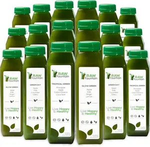 3 Day Green Juice Cleanse Detox by RAW Fountain, 18x 12oz Bottles of RAW Cold Pressed Juices, All Natural, No Gluten, No Wheat, No Artificial Flavors