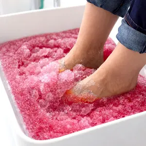 Foot Soak,  3 Pack Jelly Spa Pedicure Spa, Bubble Foot Bath Spa, Salon Pedi, Relaxation,Foot Salt Soak for Stubborn Foot Odor Tired Dry Cracked Feet Foot Care for Women Men (Strawberry)