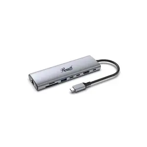 Rosewill 8-in-1 USB-C Hub with 4K HDMI 2.0 Display, 10Gbps  USB-A Data Ports and for MacBook Pro, MacBook Air, Dell XPS, Lenovo Thinkpad, HP Laptops, RHUB-M8