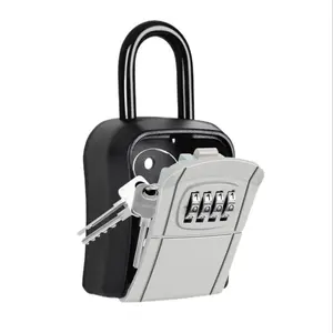 Portable Key Storage Box, Waterproof Security Safe Box, Wall Mounted Outdoor Lock Box, Durable Outdoor Key Hidden