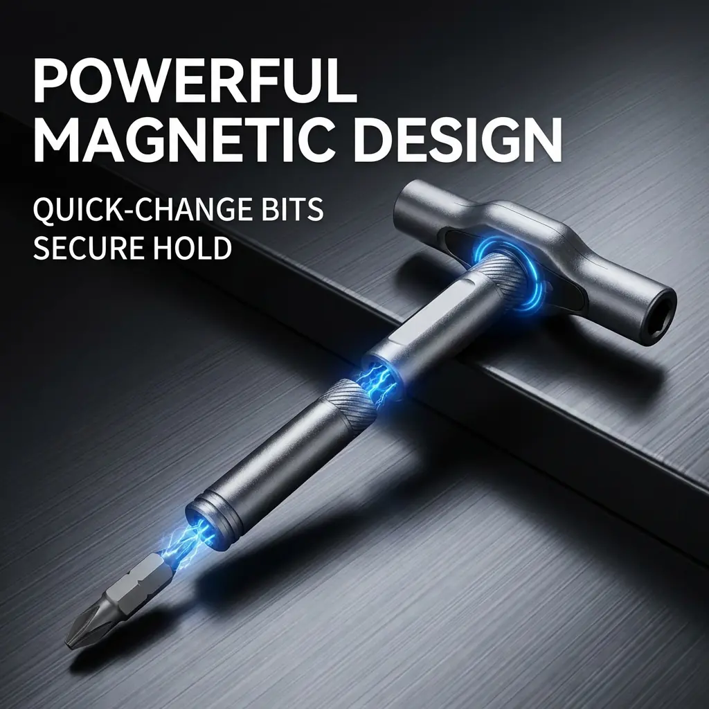 Fashion Tiger 24 in 1 DlY Screwdriver Set,1 Set SwitchableScrewdriver Shape Magnetic Screwdriver Set,Compact and Portable Ratchet Screw0driver SetHome Repair Tool Box