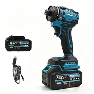 Mamidw 380N.M Cordless Electric Screwdriver, with 21 Mechanical Torque Settings, Speed Control Switch, Compact and Powerful Design, Responsive Performance, Includes Battery and Charger