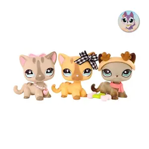 Rare Pet Shop Bobble Head Collie Great Dane Cocker Spaniel Dachshund Shorthair Cat Figure Toy for Kids Christmas Birthday Gift Set Toyset Animals gifts for kids kid gifts