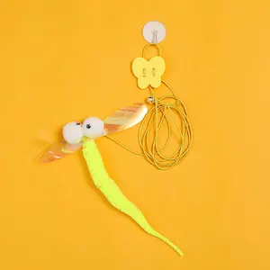 Hanging Cat Toy with Elastic Rope and Feather for Cats