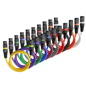 fathersdaygift VEVOR XLR Cable 6.5 ft, 10 Pack, Shielded Balanced DMX Male to Female Microphone Cables, Gold-Plated 3-Pin XLR Mic Speaker Cord Wire, for Stage Lighting, Microphones, Amplifier, Mixer, Speaker Systems