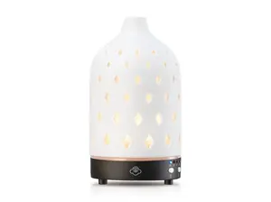 Nova White 90 Ceramic 5V Diffuser Dark Wood Base