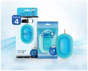 Godrej AerO Cool Aqua Hanging Car Air Freshener, Pack of 4