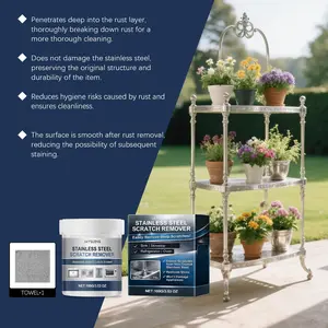 Stainless Steel Scratch Remover Cleaner, Daily Kitchen Stove Appliance Repair Tool, Stainless Steel Scratches Removal Refurbishment Solution