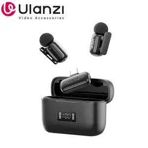 ULANZI A200 Mini Mic Wireless Lavalier Lapel Microphone for iPhone 17/16/15 Type-C 48kHz/24-bit Plug & Play Smart Noise Cancelling Digital Display 30H Battery for Video Recording